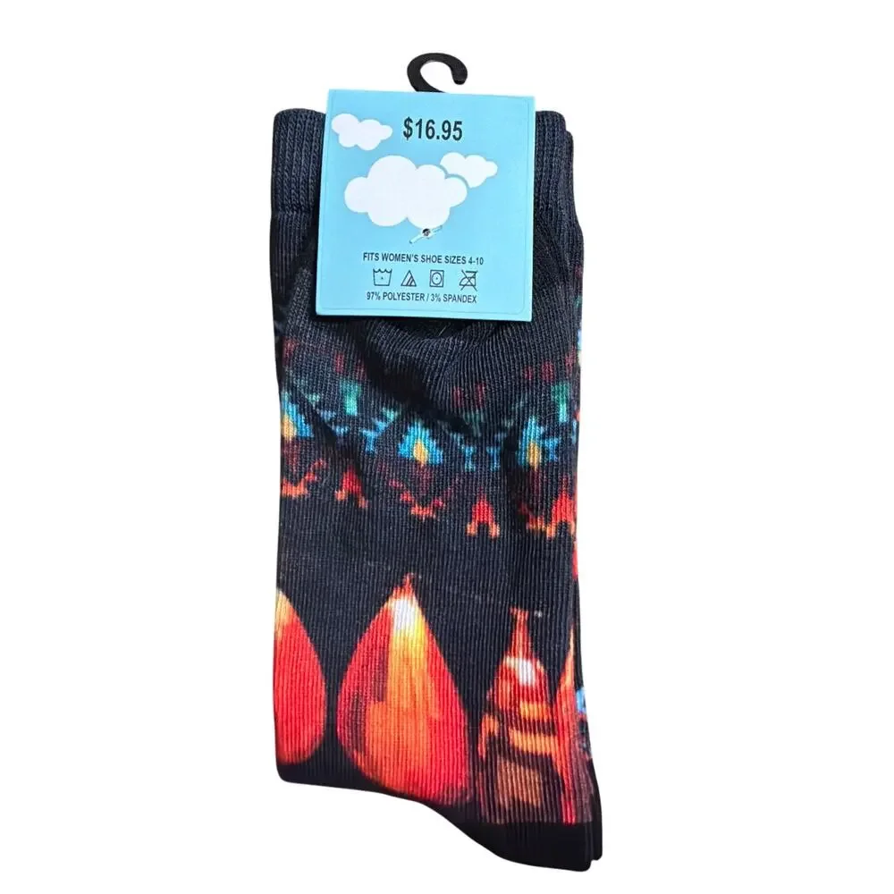 The Balloon Hatman Hot Air Balloon New Mexico Women's Socks Size 4-10 New